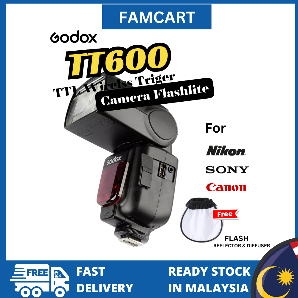 🔥READY STOCK🔥Godox TT600 2.4G Wireless X-system Camera Flash Speedlite ...