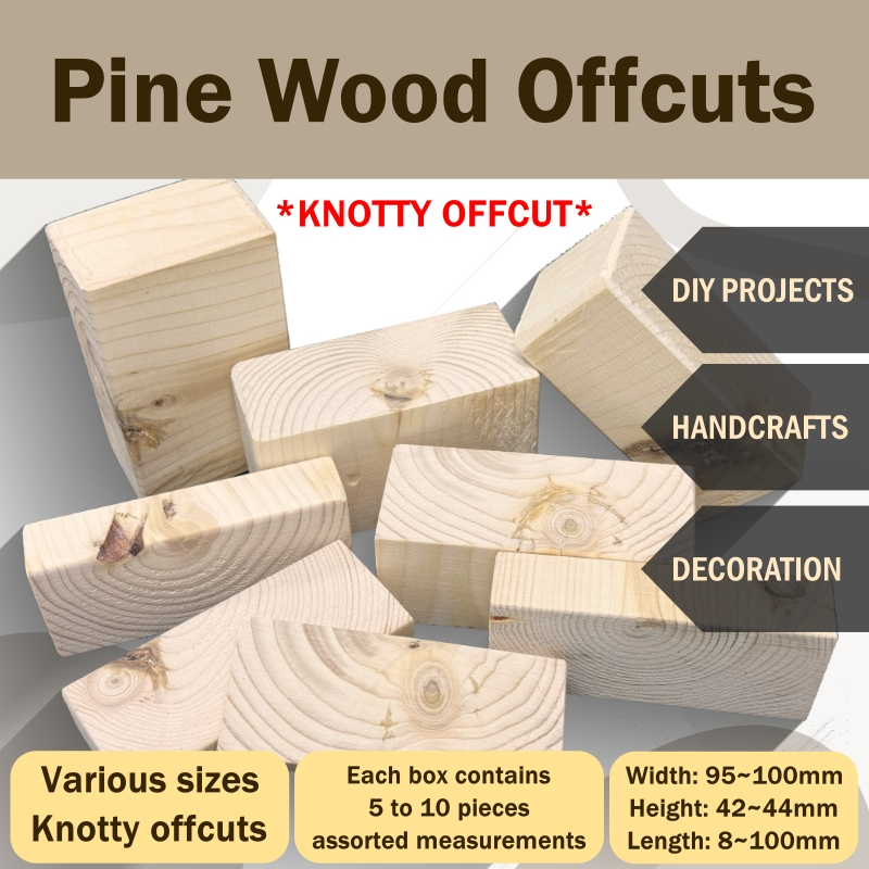 Pine Knotty Wood Block Offcuts assorted measurements Craft Projects