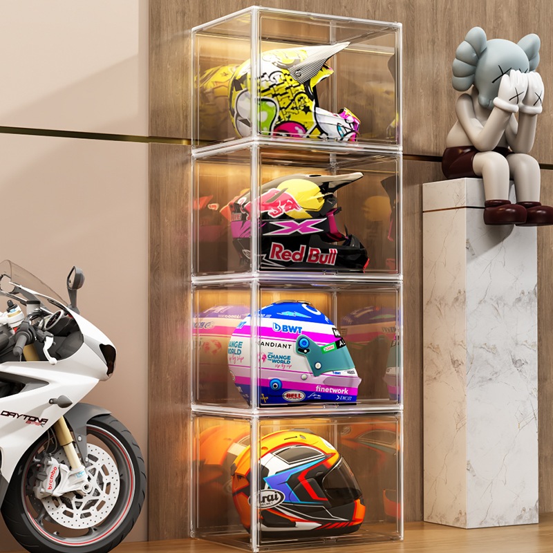 ready stock transparent box storage box transparent book storage ...