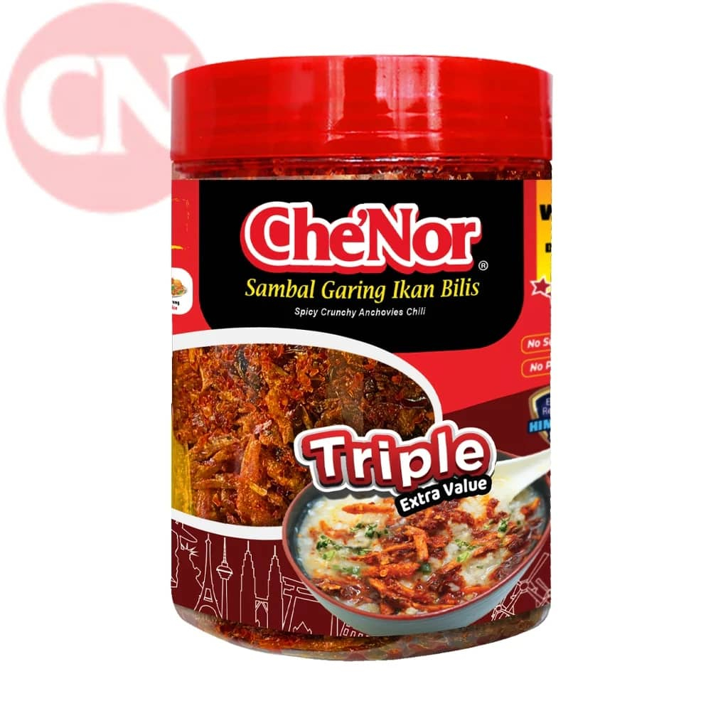 Che Nor Sambal Garing Ikan Bilis Tripple Gm Shopee Malaysia