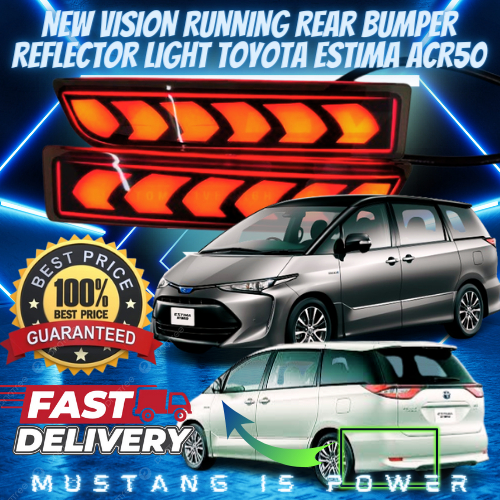 NEW VISION RUNNING REAR BUMPER REFLECTOR LIGHT TOYOTA ESTIMA ACR50 ...