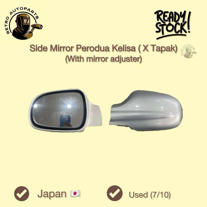 Side Mirror Perodua Kelisa with Mirror Adjuster [ORIGINAL] Shopee