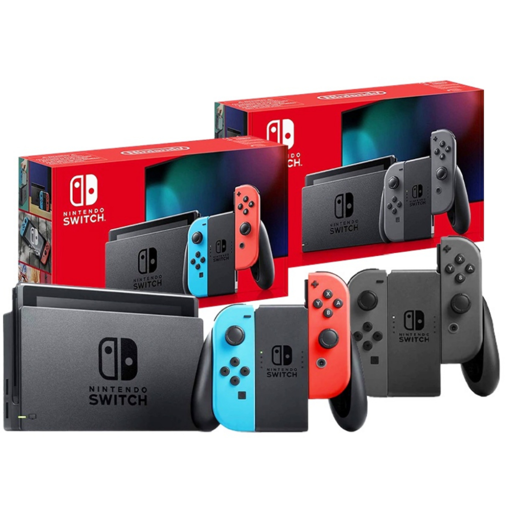 Nintendo Switch Console Battery Enhanced V2 Neon/Grey [Free Tempered