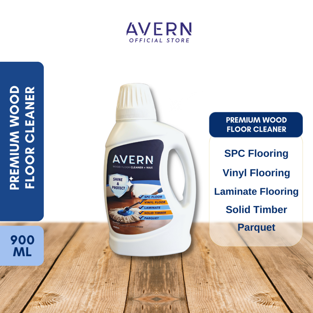 AVERN Wood Floor Cleaner + Wax 900ml (For SPC, Vinyl, Laminate, Solid ...