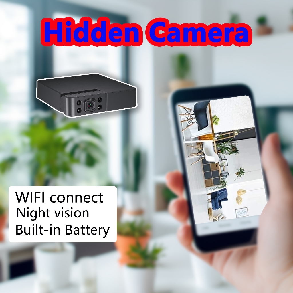 Built-in Battery Mini CCTV Camera with Night vision wifi connect phone ...