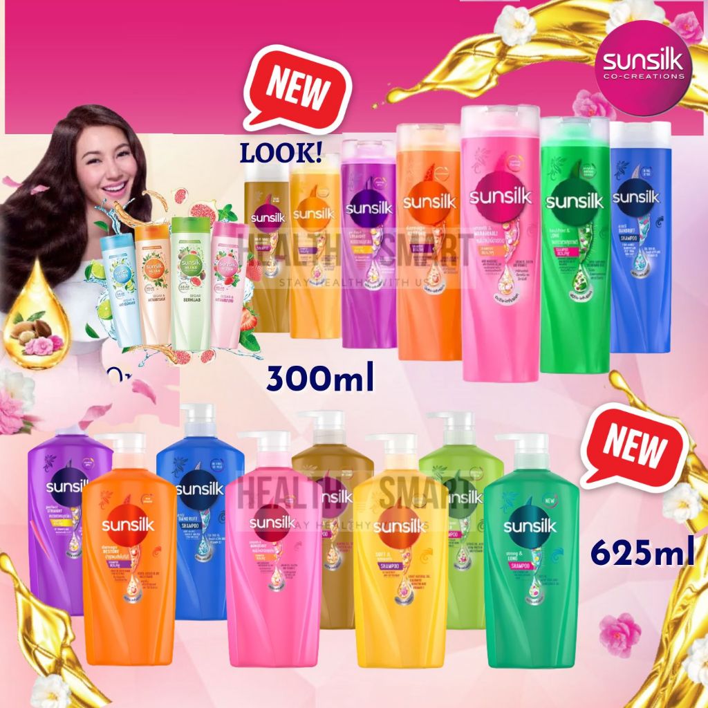 Sunsilk Shampoo 300ml 625ml Smooth Soft Smooth And Manageable Lively Clean Fresh Hairfall