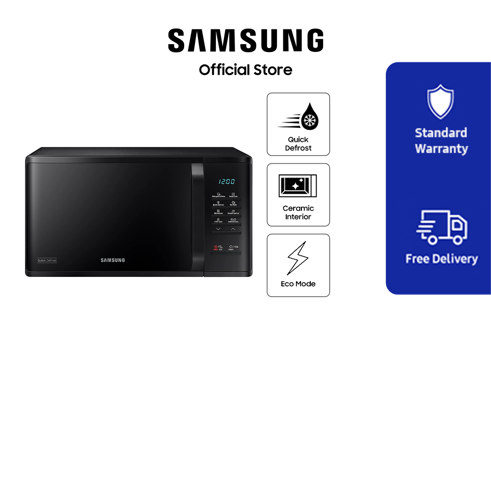 Samsung 23l Solo Microwave Oven With Quick Defrost Eco Mode Deodorization Ms23k3513ak Sm