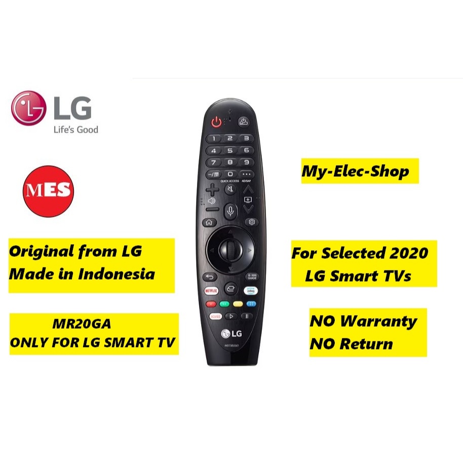 (Original) LG Magic Remote Control MR20GA for Selected 2020 LG Smart TV ...