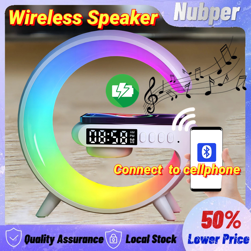 Mini Wireless Speaker with LED Atmosphere Light 4 in1 RGB Bluetooth ...