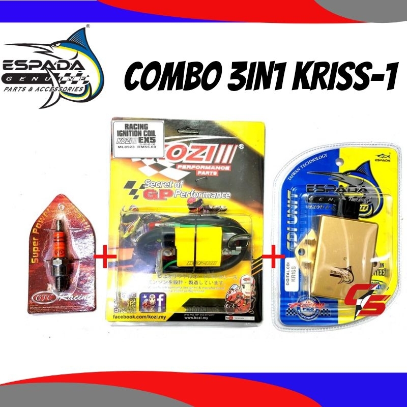 KRISS 110 KRISS 1 2 RACING CDI ESPADA & Racing Bee 6pin 8pin & RACING PLUG COIL Espada Racing