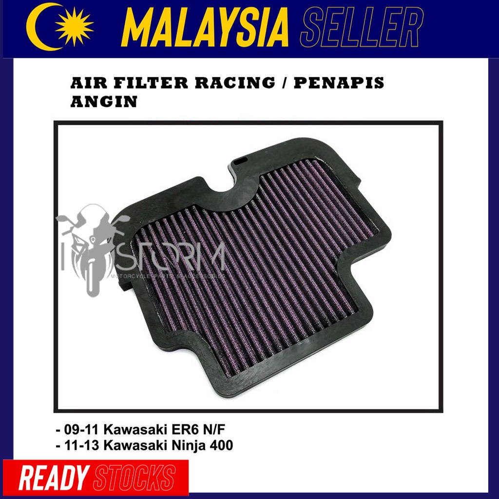 Washable Air Filter For ER6N ER6F NINJA 400 AIR FILTER KAWASAKI ER6N/F ...