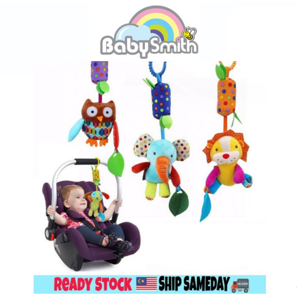 Baby Smith Teether Plush Toys Hanging on Stroller Mainan Bayi | Shopee ...