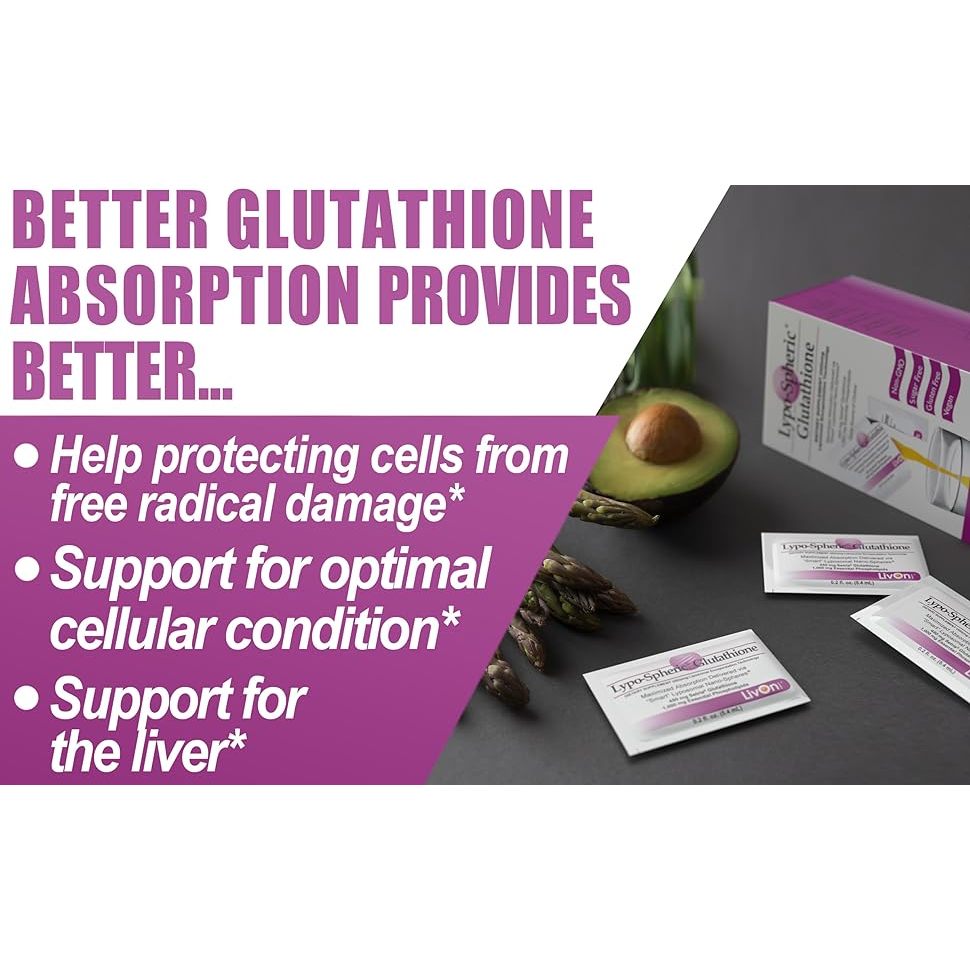LIVON LABS Lypo-spheric GLUTATHIONE liposomal from USA. Master Antioxidant  Youthful Skin