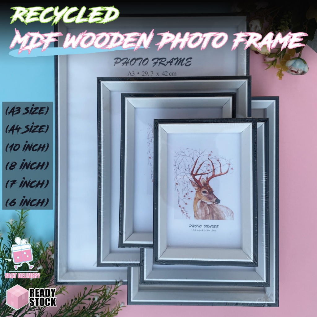 4R/5R/6R/8R/A4/A3 Simple Nordic Style Photo Frame 简欧密度板木质相框 | Shopee ...