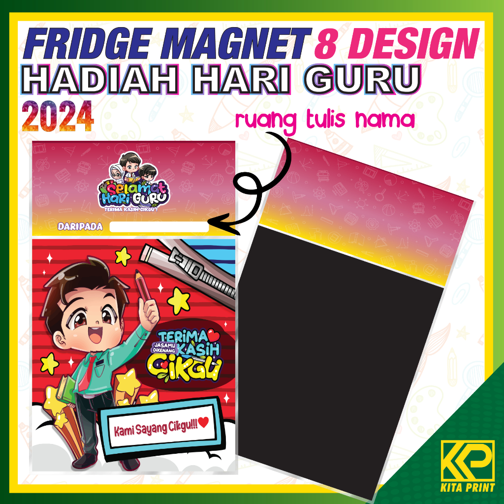 Fridge Magnet Hadiah Hari Guru / Gift Hari Guru / Hadiah Hari Guru ...