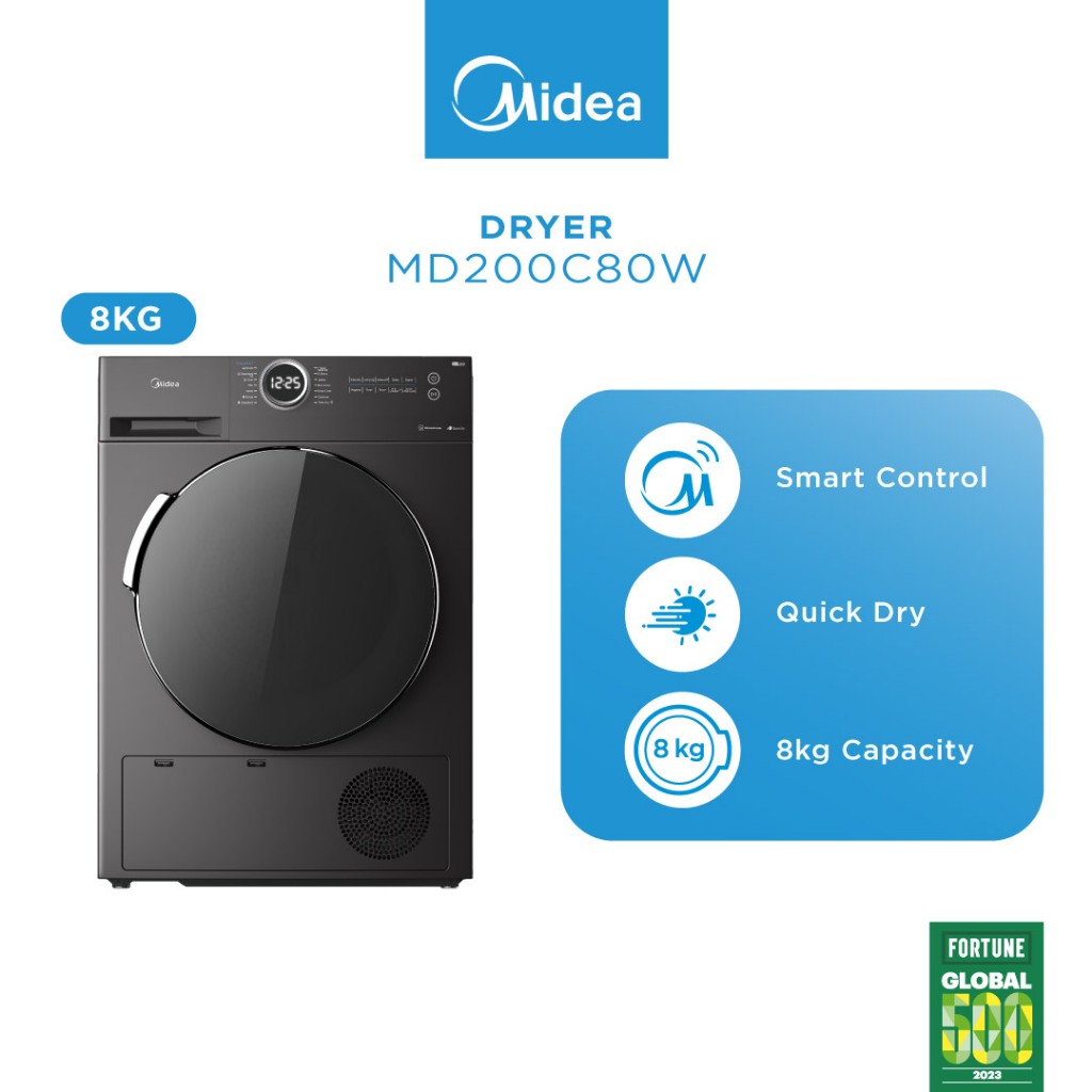 Midea MD200C80W 8KG Smart Control Condensing Dryer / Clothes Dryer