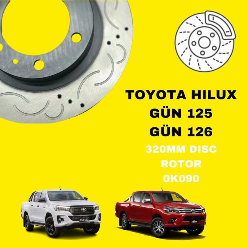 Toyota HILUX Disc Rotor GUN125 GUN126 Revo ROGUE | Shopee Malaysia