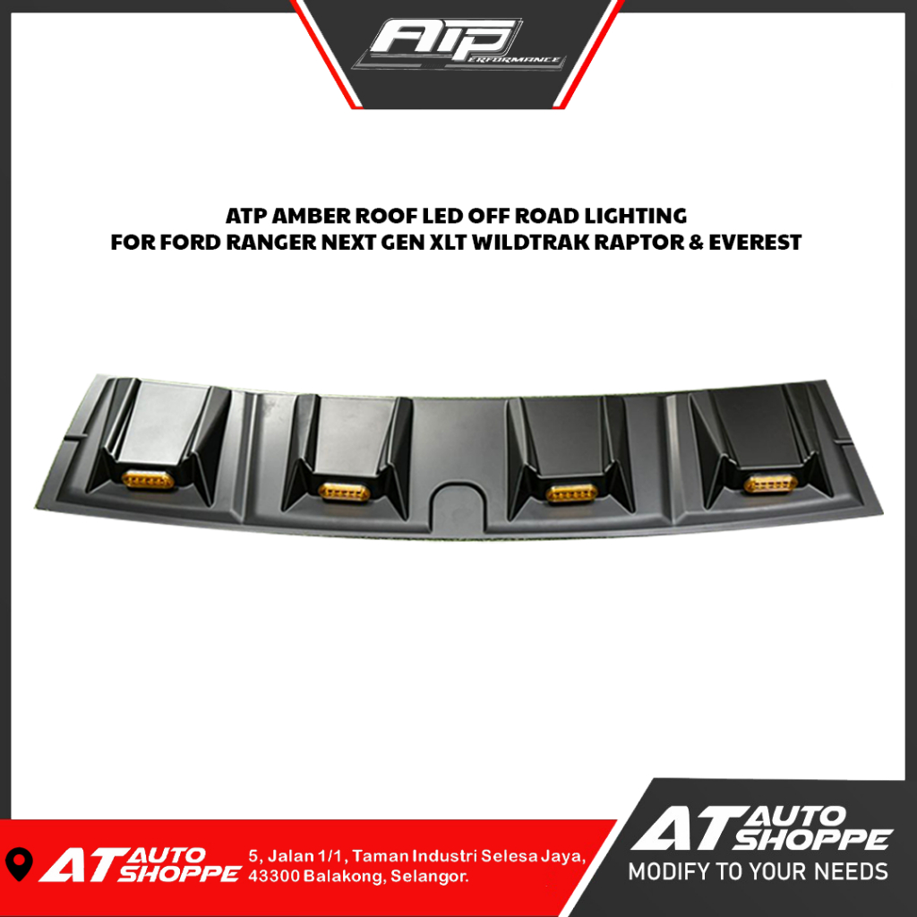 ATP AMBER ROOF LED OFF ROAD LIGHTING FOR FORD RANGER NEXT GEN XLT ...