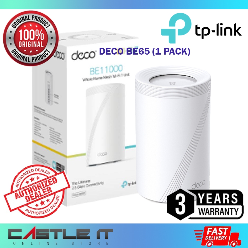 TP-LINK DECO BE65 BE11000 WHOLE HOME MESH WIFI 7 SYSTEM - (1PACK ...