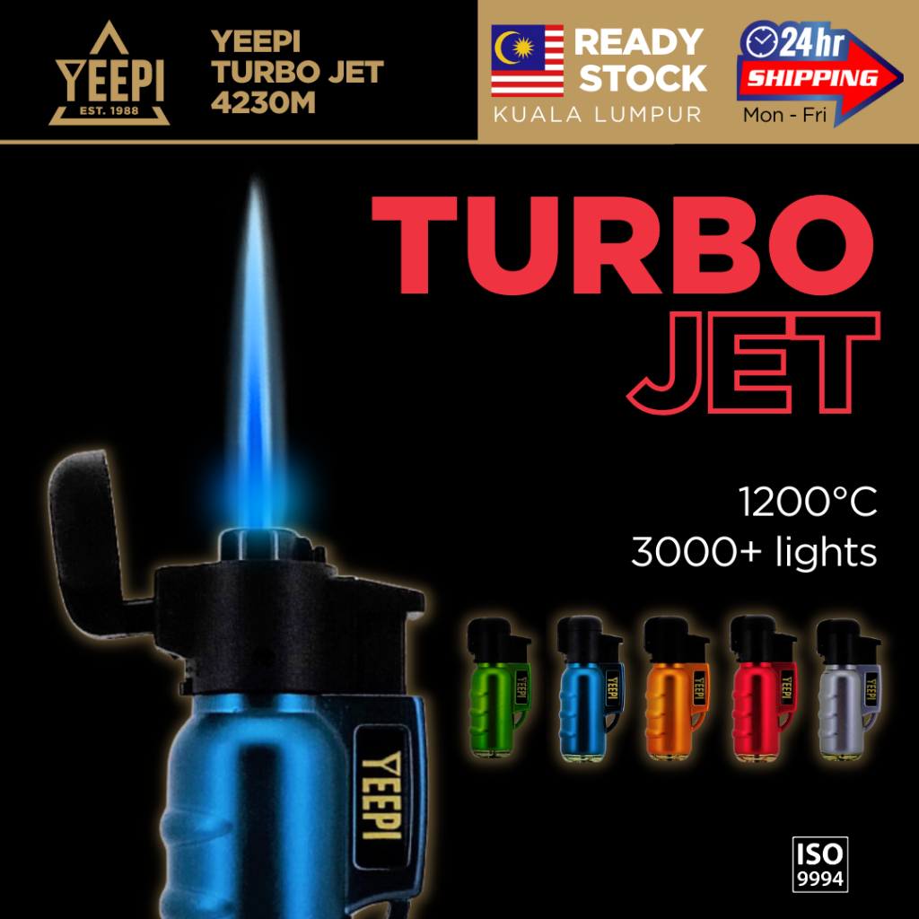 Yeepi Turbo Jet Flame Metallic Series Refillable Lighter - Multicolour ...