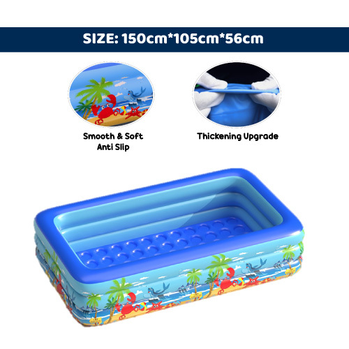 (READY STOCKS) RETRO 3 Rings Inflatable Swimming Pool Kids Baby ...