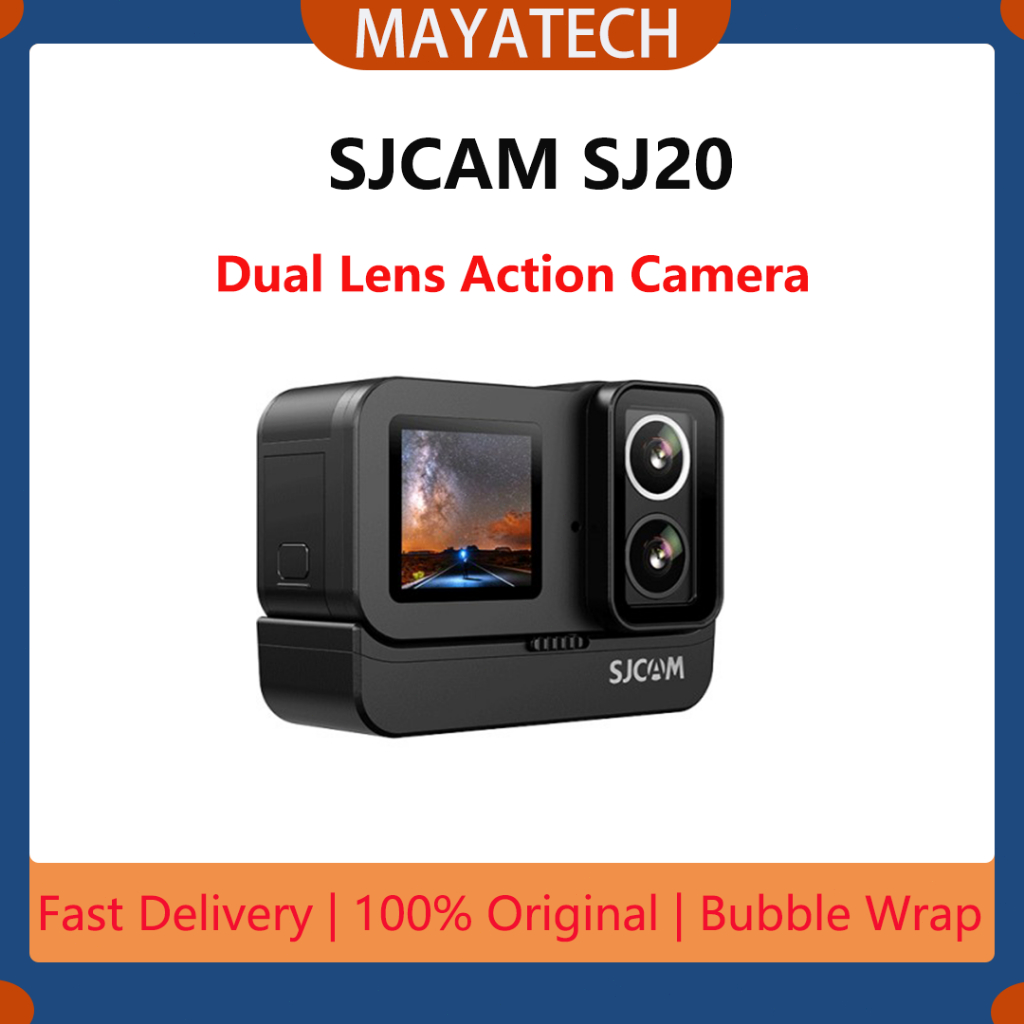 SJCAM SJ20 Dual Lens Action Camera 4K 30fps Stabilization 2.29" Touch