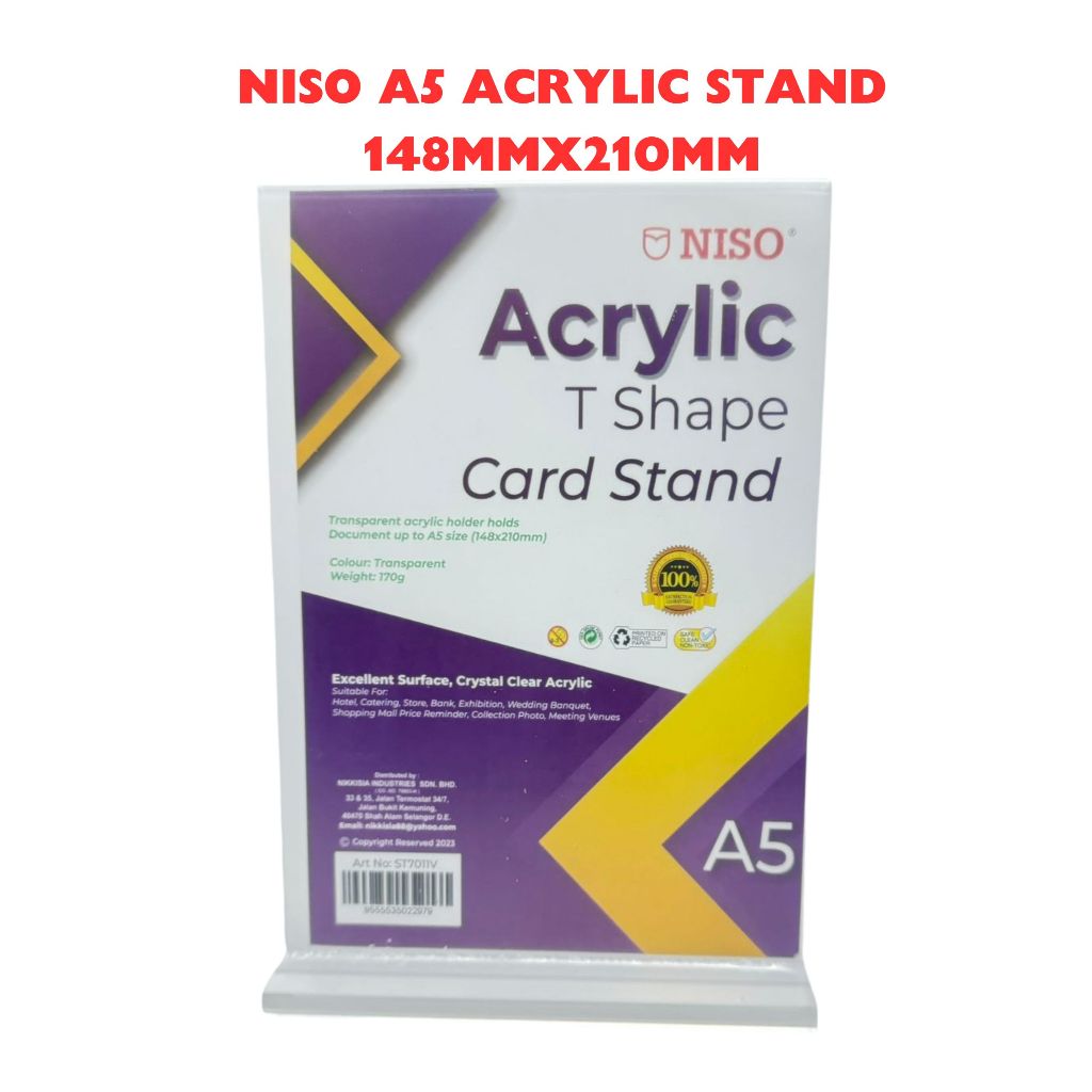 Acrylic T-Shape Card Display Stand I T Shape Card Display Holder ...