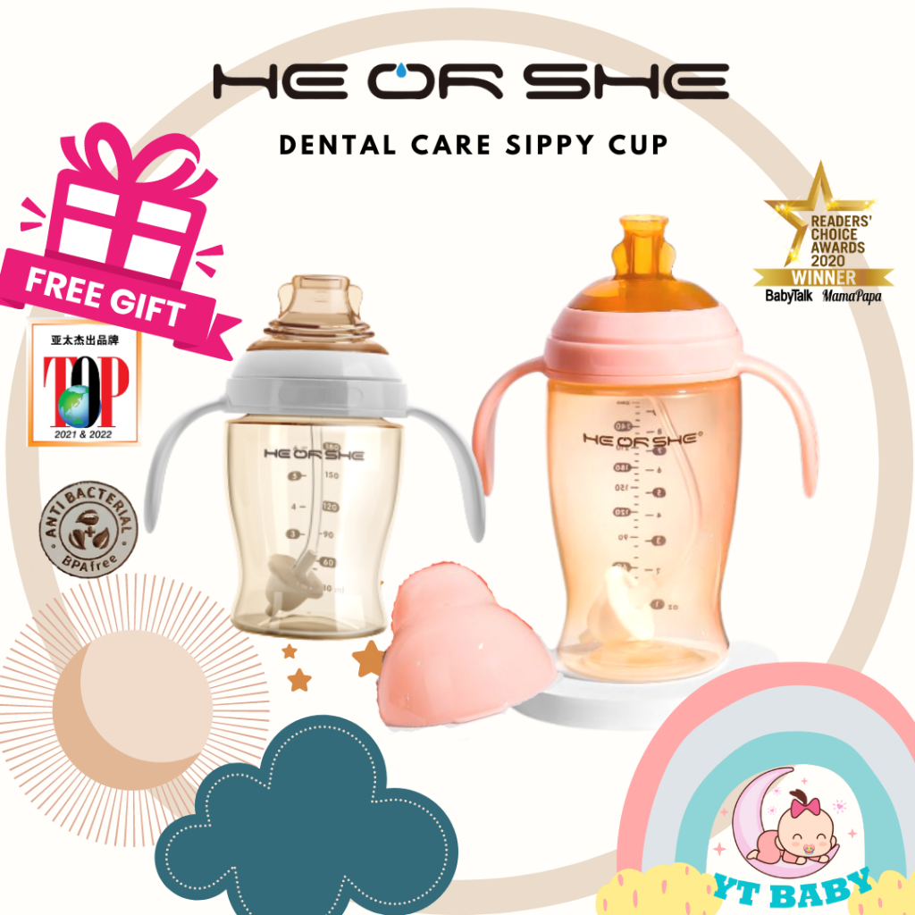 🎁Premium Gift He Or She Dental Care Sippy Cup Baby Water Bottle Feeding