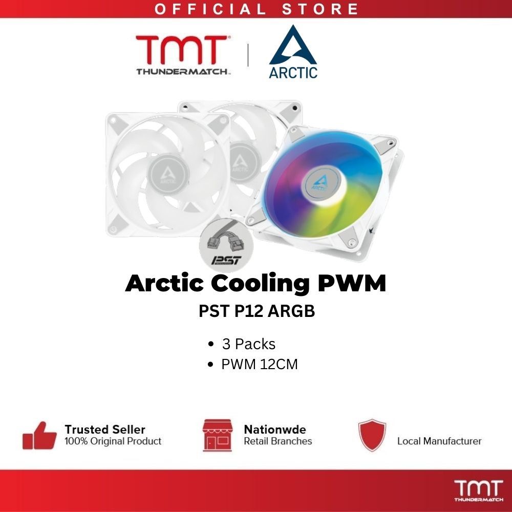 [TMT Official] Arctic Cooling PWM PST P12 ARGB - PWM 12CM | White ...