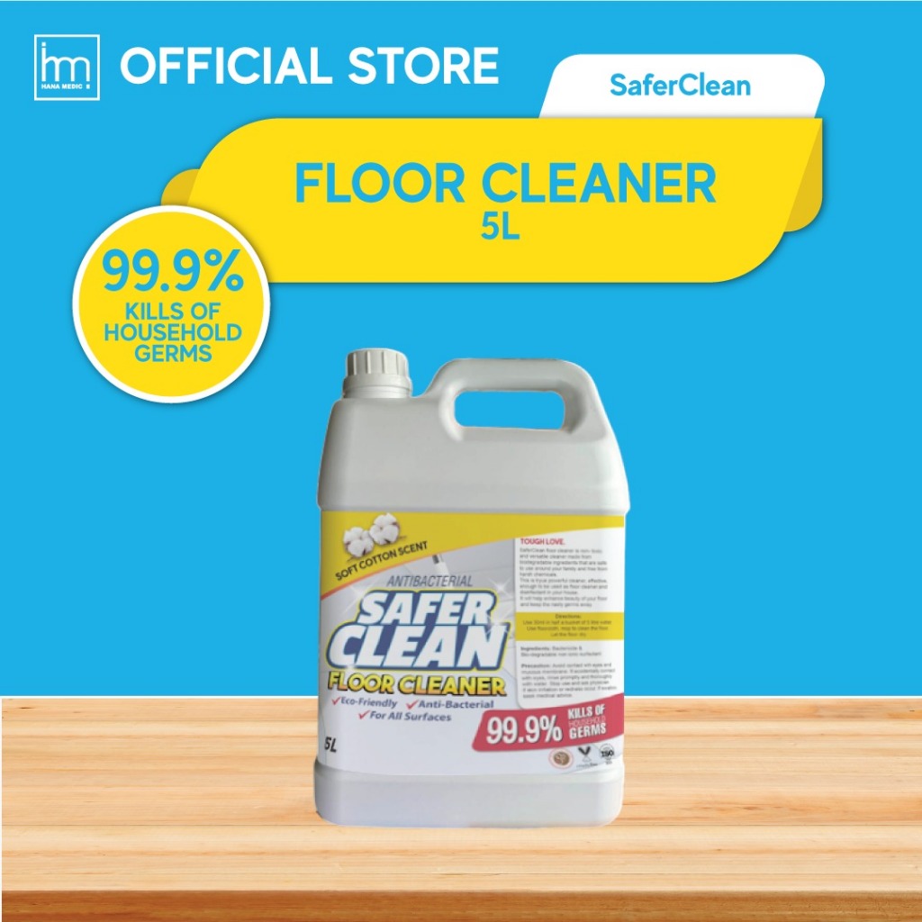 SaferClean Floor Cleaner 5L (SOFT COTTON SCENT) | Shopee Malaysia