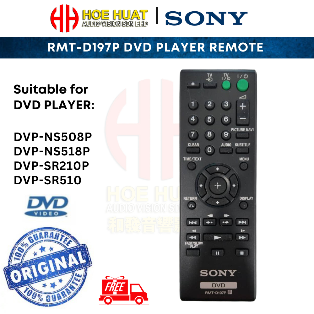 【Original】Sony RMT-D197P Remote Control for DVD Player NS508P NS518P ...