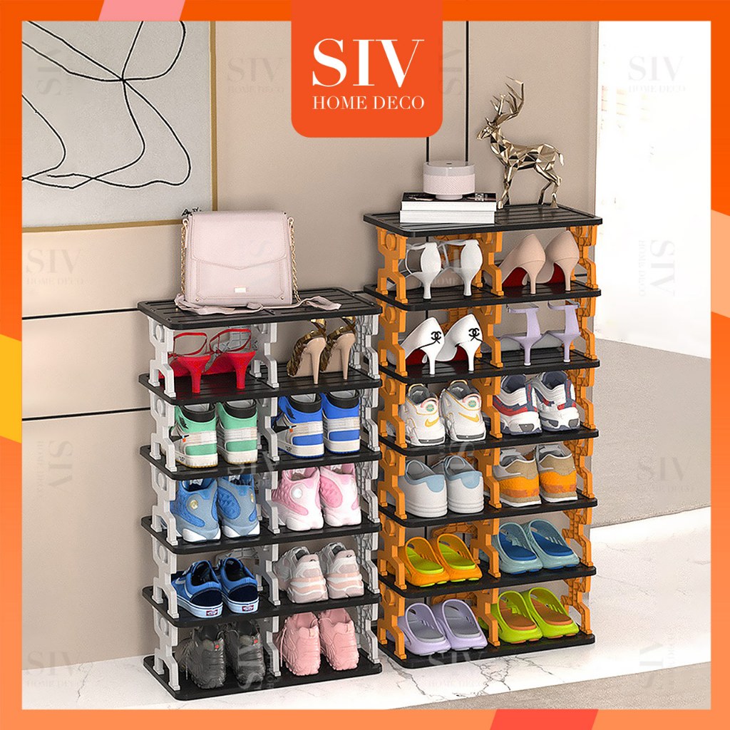 SIV Stackable Shoe Rack Multi-Layer Shoe Storage Rack Portable Shoe ...