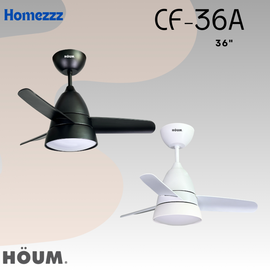 Houm Ceiling Fan (White / Black) 6 Speed Forward Reverse Function DC ...
