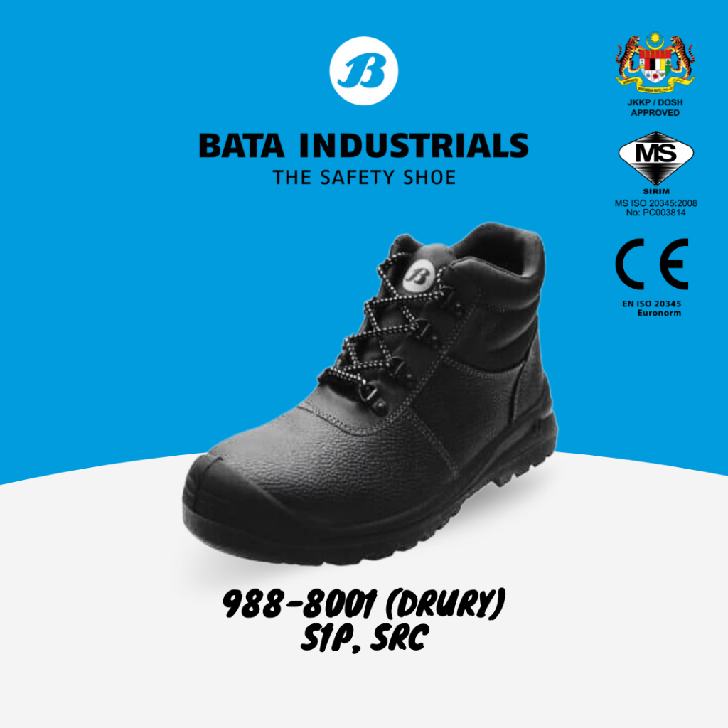 Bata Industries Minemaster Safety Boots - Leather, Steel Toe, Waterproof, Slip Resistant (Sizes 6-15 XW)