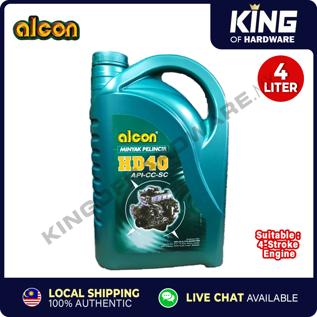 Alcon 4T 4-Stroke Engine Oil 1L Minyak Hitam Enjin Mesin Rumput ...