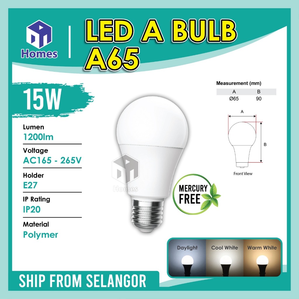 LED Bulb 15W 18W A65 A70 E27 LED A Light bulb Energy Saving AC 220-240V ...
