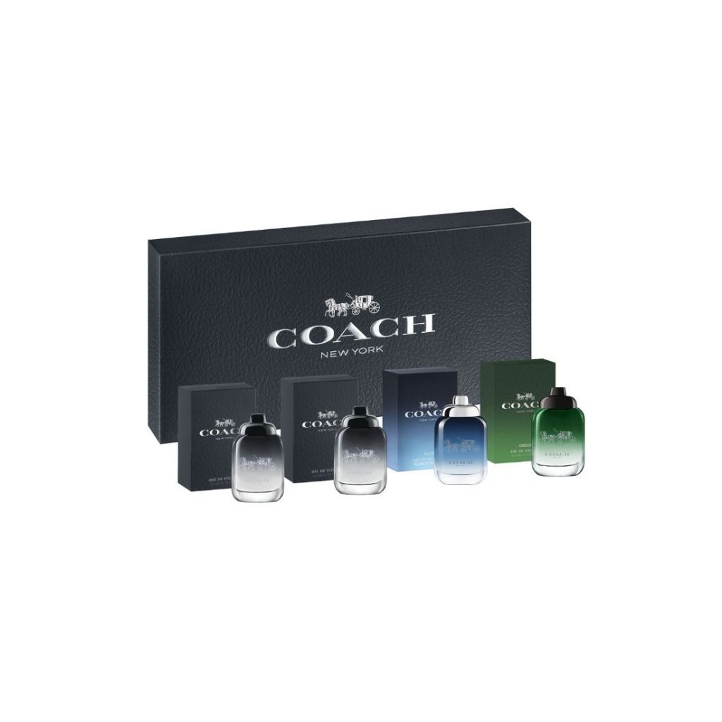 COACH FRAGRANCE MINIATURE EDT SET: X2 MEN + BLUE + GREEN (4 X 4.5ML ...