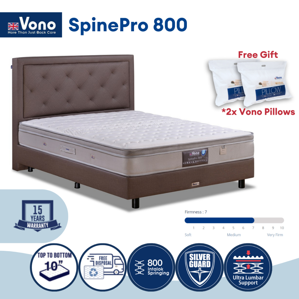 Vono SpinePro 800 Mattress (Tilam Vono) 15 years Warranty Ultra