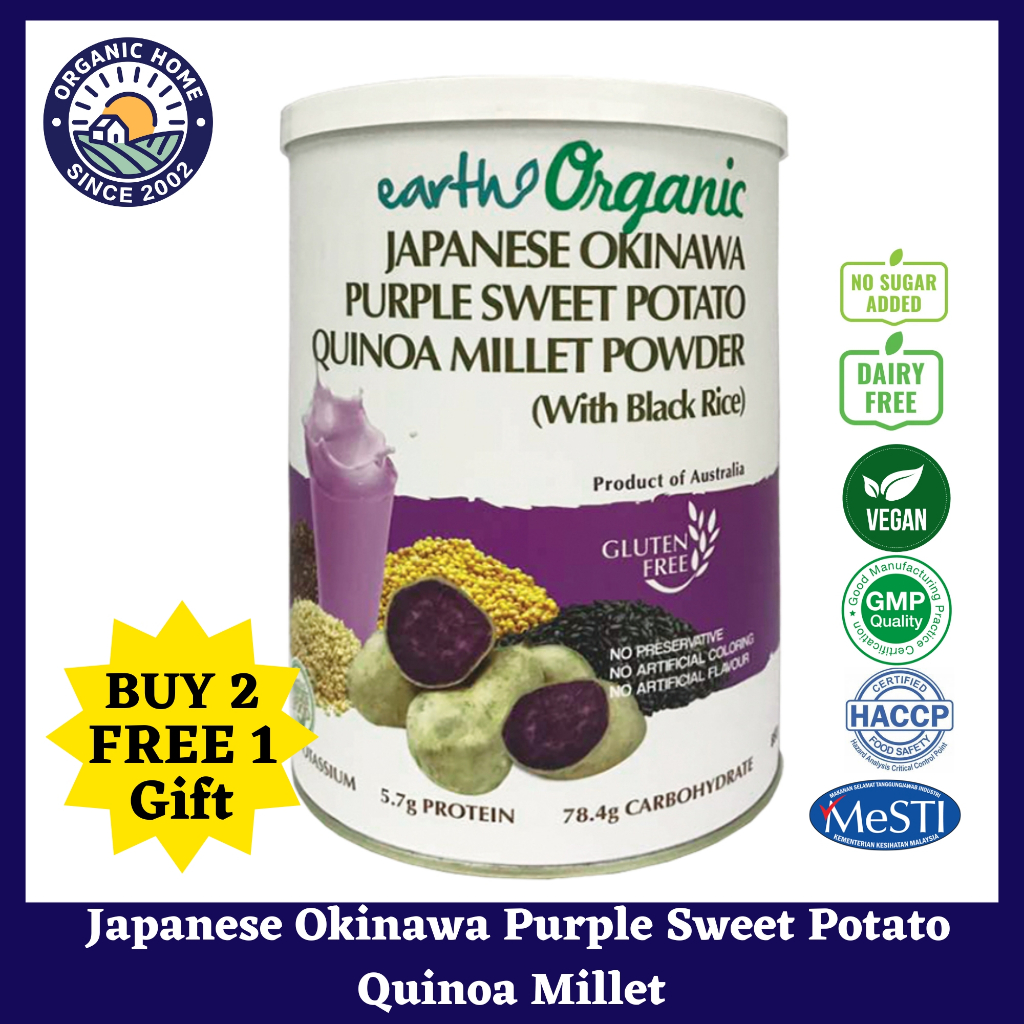 Earth Living Organic Japanese Okinawa Purple Sweet Potato Quinoa Millet ...
