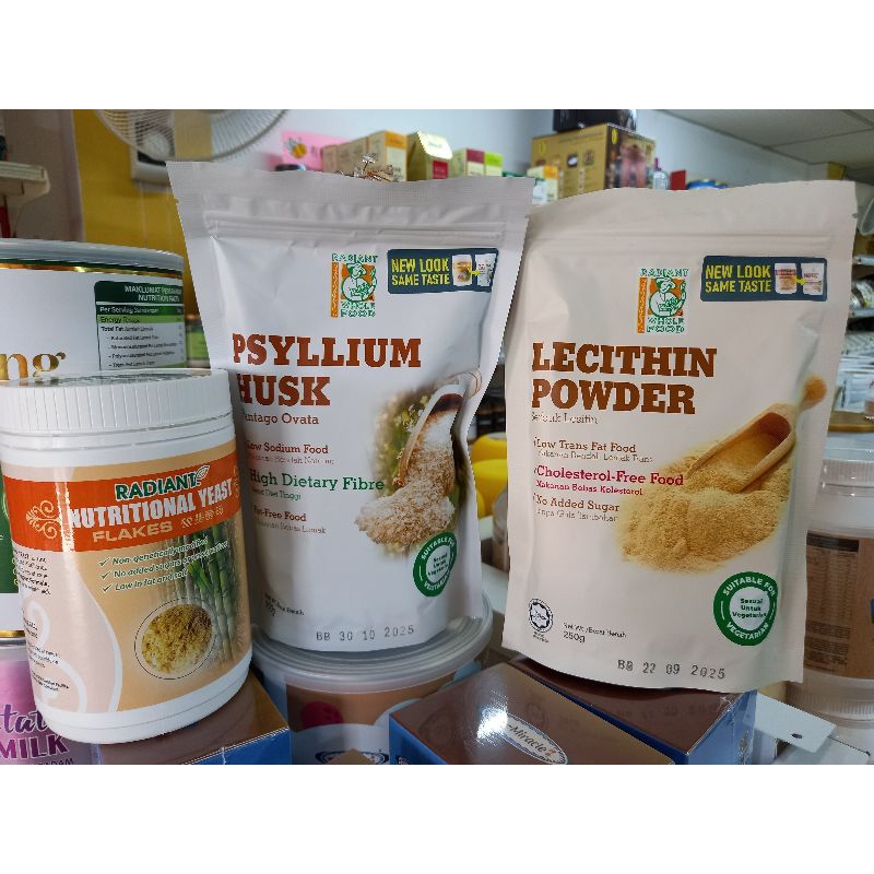 [New Packing ]RADIANT Lecithin Powder; Psyllium Husk; Yeast; Chia Seed
