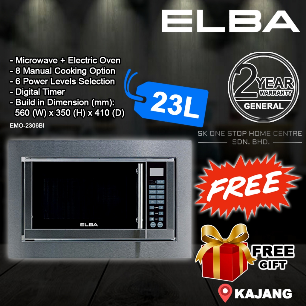 (Authorised Dealer) ELBA EMO2306BI 23L BUILTIN MICROWAVE+ELECTRIC