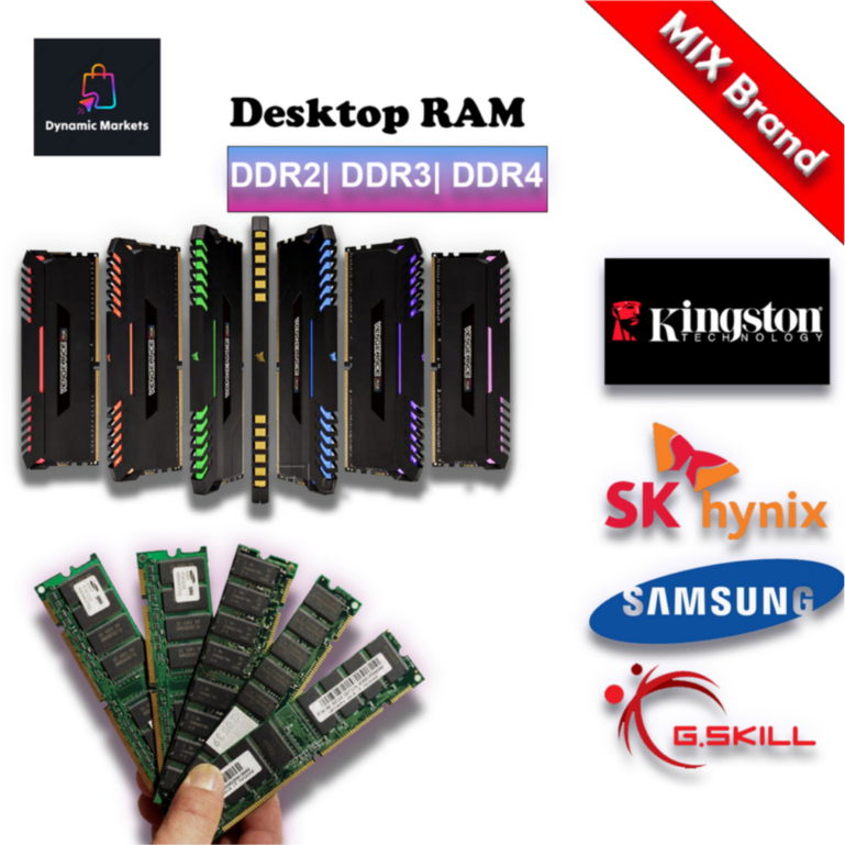 Mix Brand & USED Desktop RAM - 4GB 8GB 16GB 32GB DDR2 DDR3 DDR4 PC ...