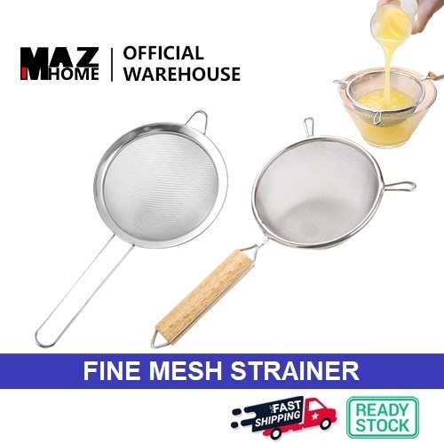 【Maz HOME】Stainless Steel Wire Fine Mesh Oil Strainer Flour Colander Sifter Sieve Filter