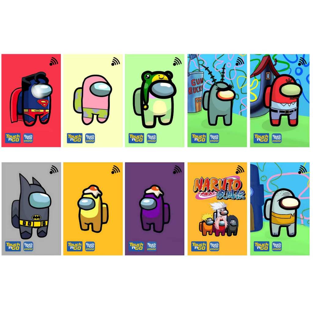 AMONG US - Touch n Go Card Sticker Cover (Waterproof, High Quality ...
