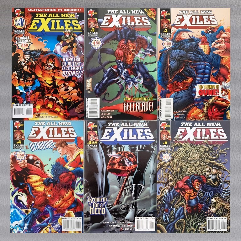 Exiles #1-#6 (Partial Set) 3rd Series (Malibu/Ultraverse/Marvel Comics ...