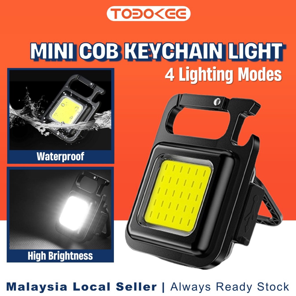 Ready Stock Mini COB LED Flashlight/ Corkscrew Keychain Light Work ...