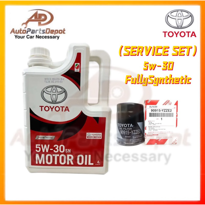 TOYOTA FULLY SYNTHETIC MOTOR OIL 5W30 API SN 4LITER 08880-83714 ...