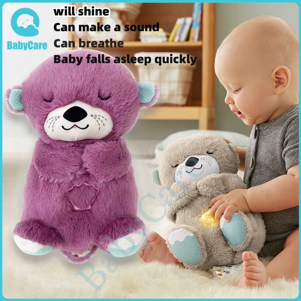 BabyCare丨Sleep Otter Plush Toy Baby Playmate Musical Stuffed Toy ...