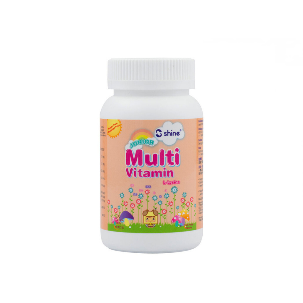 SHINE JUNIOR MULTI VITAMIN LLYSINE CHEWABLE TUTTI FRUITTI FLAVOUR