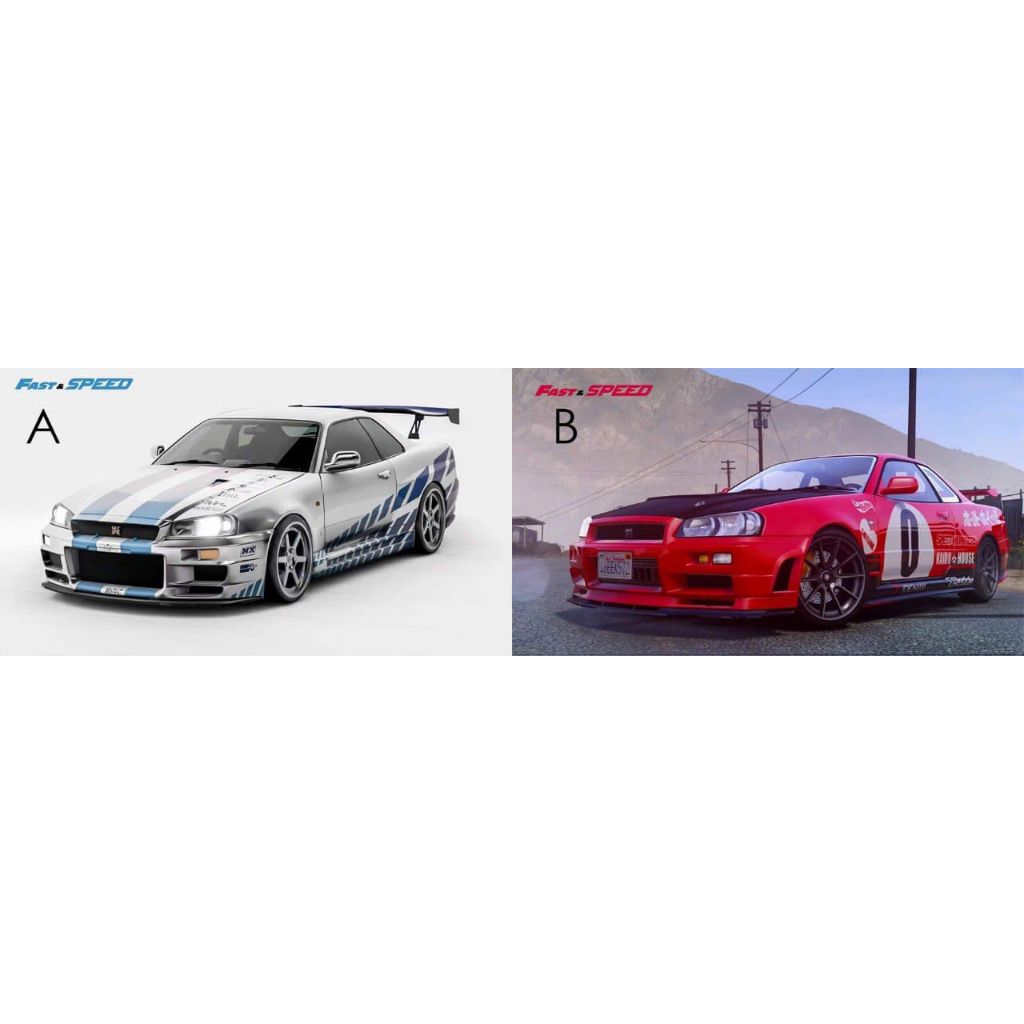 FAST SPEED NISSAN SKYLINE RGT-R (R34), HIGH WING FNF | Shopee Malaysia